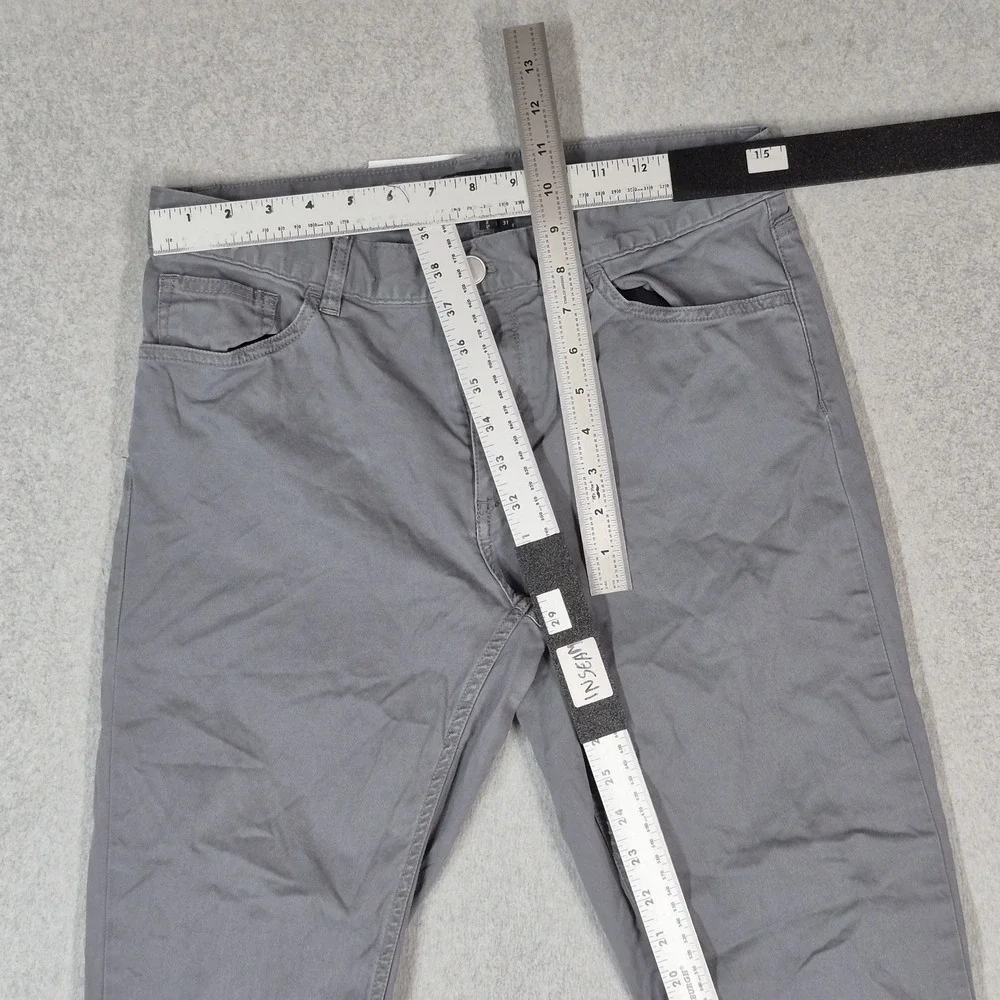 Theory Men Pants 31 Gray Chino Twill Zipper 29